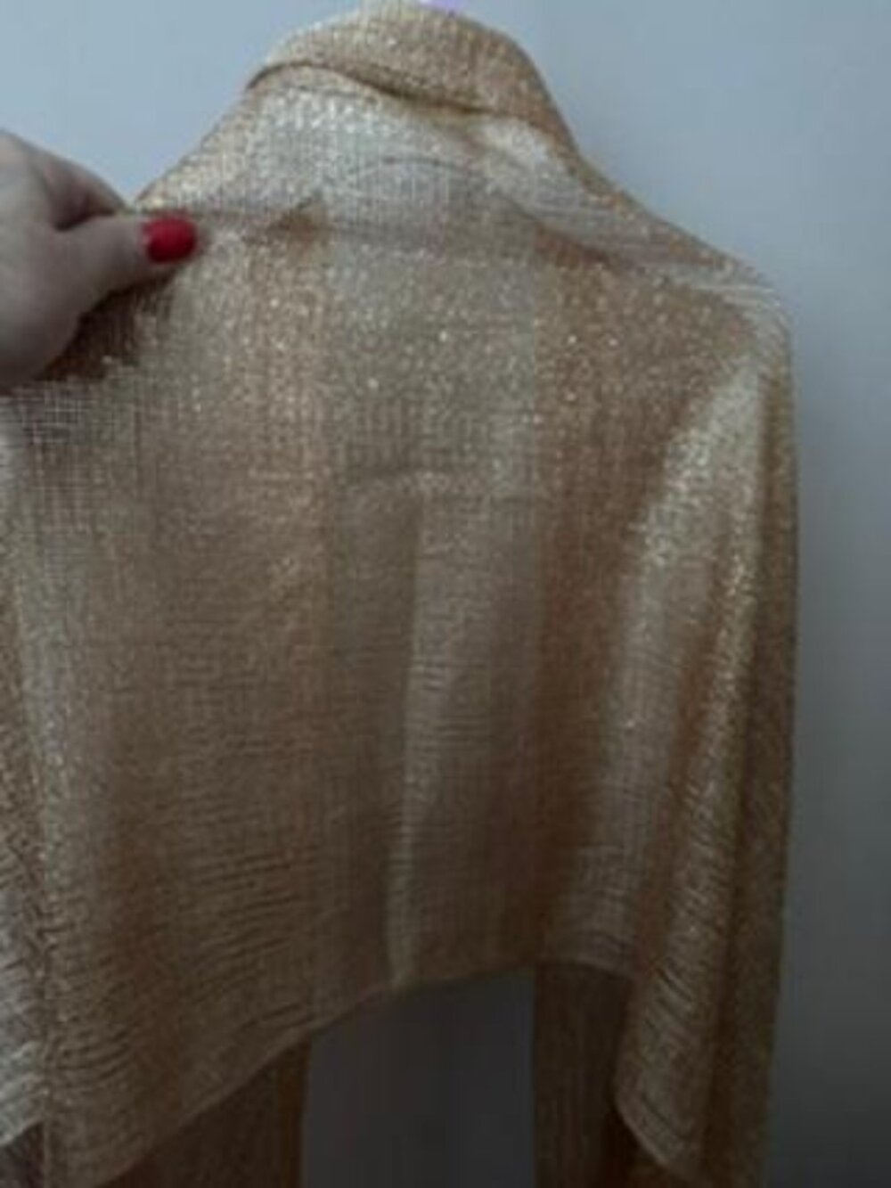 Sparkling Gold Shawl/Wrap/Scarf - Picture 5 of 7
